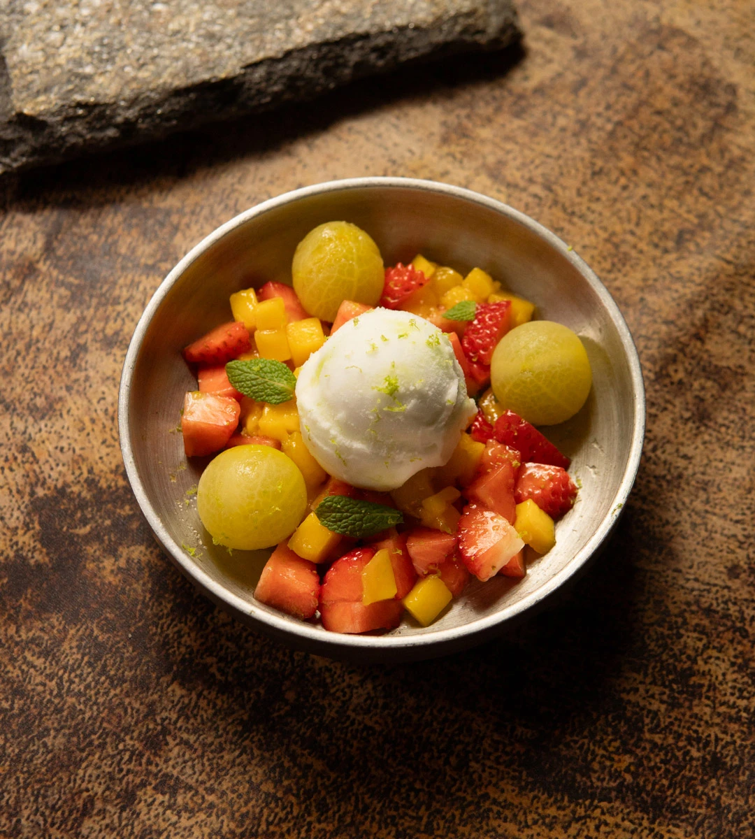 Macedonia de frutas japonesas